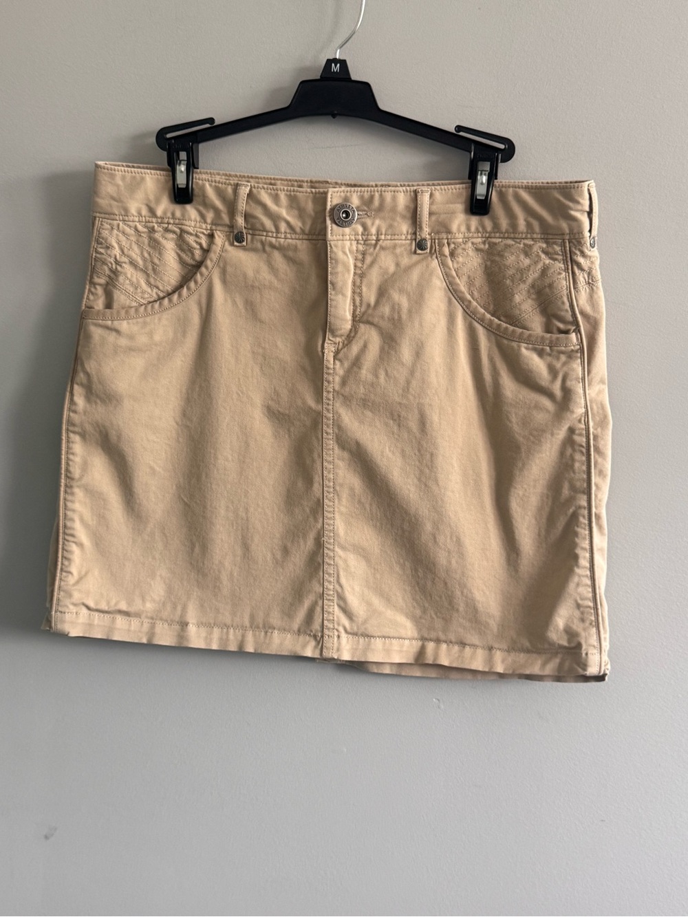 Athleta Women’s Size 8 Khaki Stretch Cotton Utility Mini Skirt